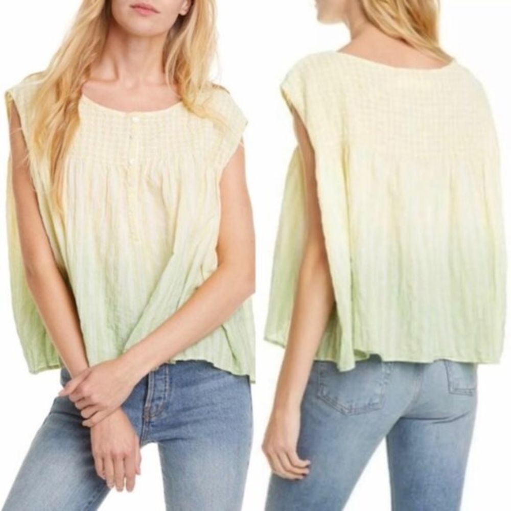 NWT Free People Citron Combo Ombré Top
